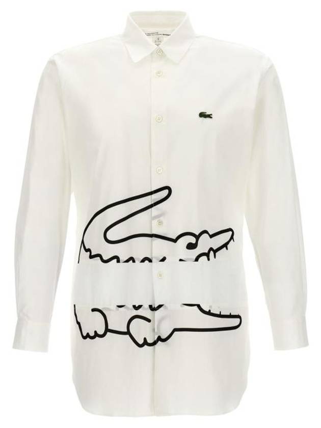 long sleeve shirt FLB013W231 WHITE BLACK - COMME DES GARCONS - BALAAN 1