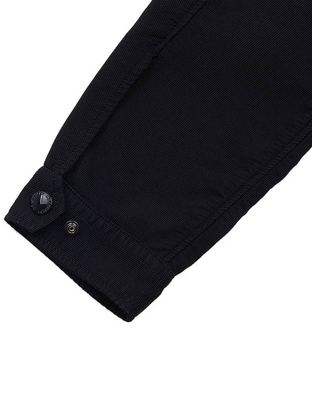 Nylon Double Weave Zipped Over Long Sleeve Shirt Black - CP COMPANY - BALAAN 9