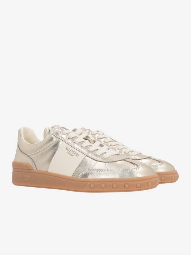 Upvillage Lace-Up Low-Top Sneakers Silver - VALENTINO - BALAAN 3