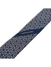 Ferragamo Men's Silk Jacquard Tie 35 0943 F NAVY AVORI 0768437 - SALVATORE FERRAGAMO - BALAAN 8