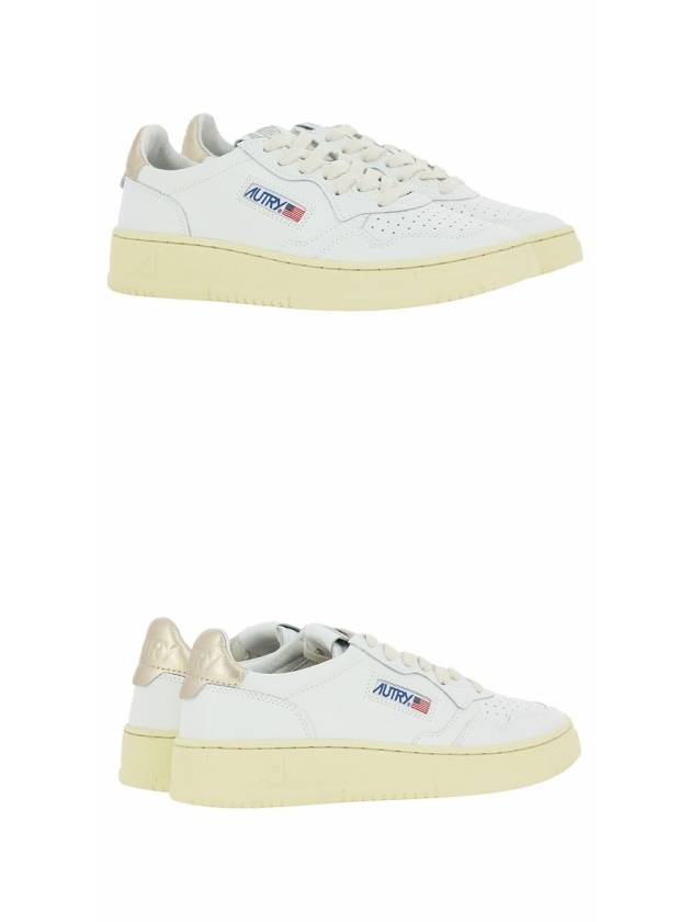 Medalist Goatskin Low Top Sneakers Gold White - AUTRY - BALAAN 5