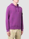 Wappen Patch Brushed Cotton Fleece Hoodie Violet - STONE ISLAND - BALAAN 4