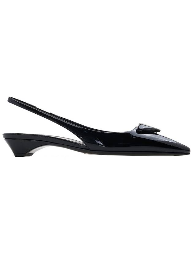 Patent Leather Slingback Heels Black - PRADA - BALAAN 3