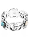 Double G Mother Of Pearl Ring Silver - GUCCI - BALAAN 5