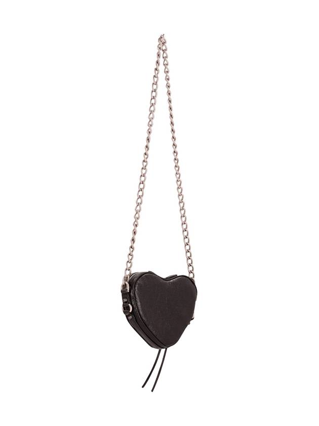 Le Cagole Heart Cross Mini Bag Black - BALENCIAGA - BALAAN 3