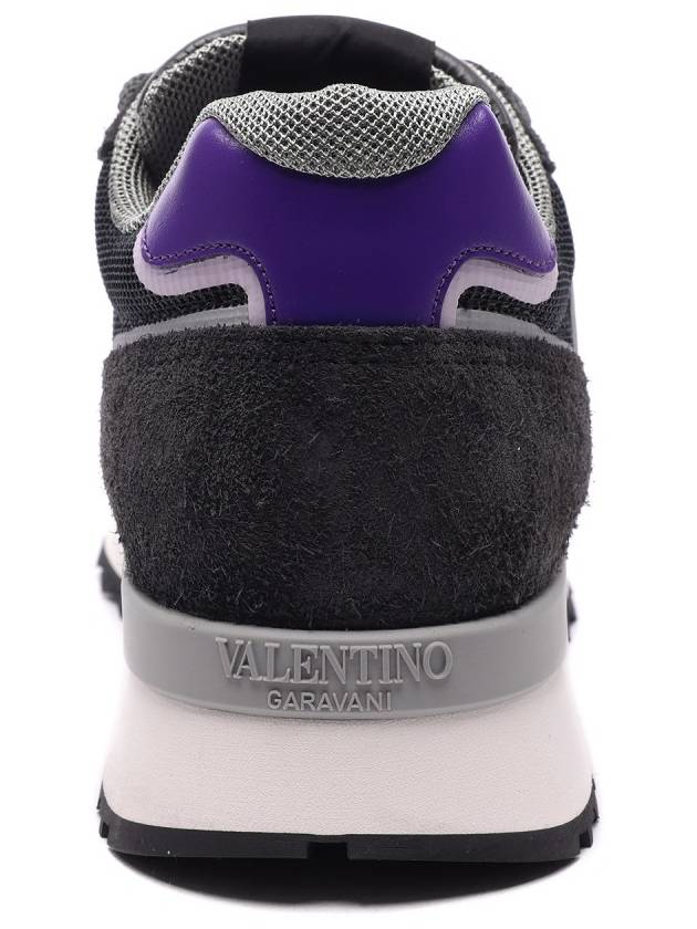 V Logo Low Top Sneakers Dark Grey - VALENTINO - BALAAN 5