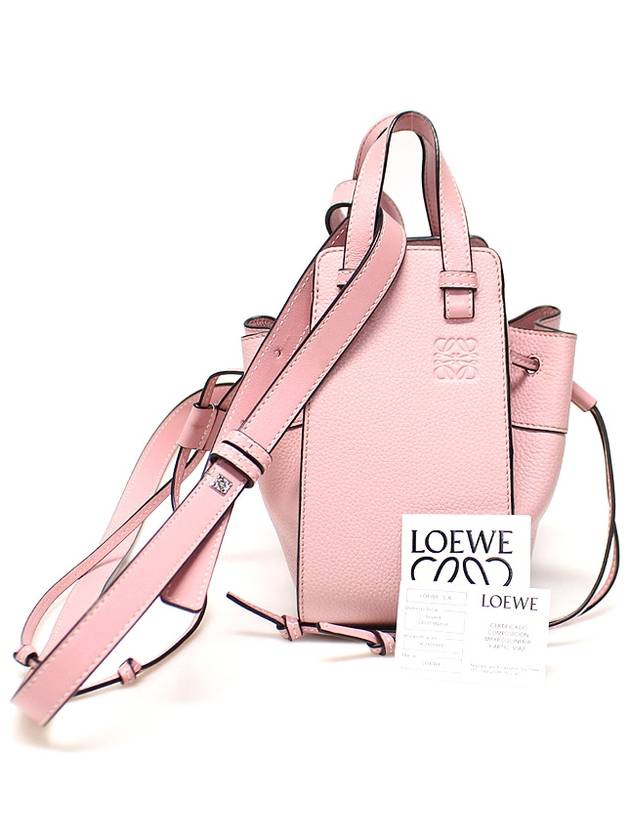 314 12 V07 Pink Calfskin Drawstring Bucket Mini Hammock Bag 2WAY - LOEWE - BALAAN 2