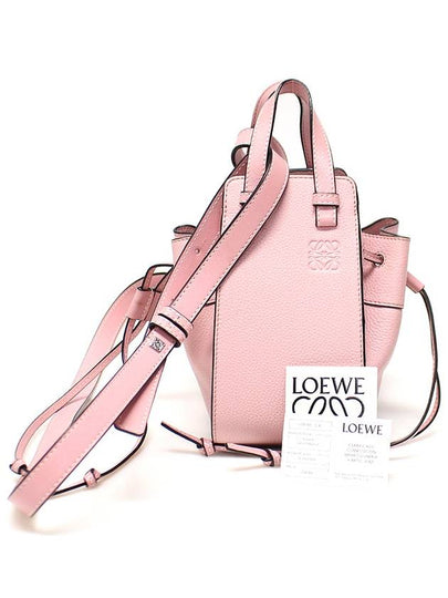 314 12 V07 Pink Calfskin Drawstring Bucket Mini Hammock Bag 2WAY - LOEWE - BALAAN 2