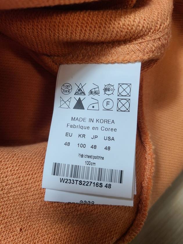 Orange Leather Patch Sweatshirt Salmon Sweatshirt W233TS22716S - WOOYOUNGMI - BALAAN 8