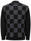 MEN BLACK CHECK BOARD CARDIGANBK - ANEWGOLF - BALAAN 2