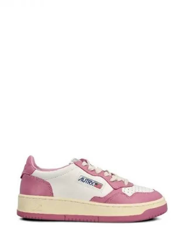 AUTRY Women's Medalist Suede Low Top Sneakers Pink White AULW WB29 - AUTRY - BALAAN