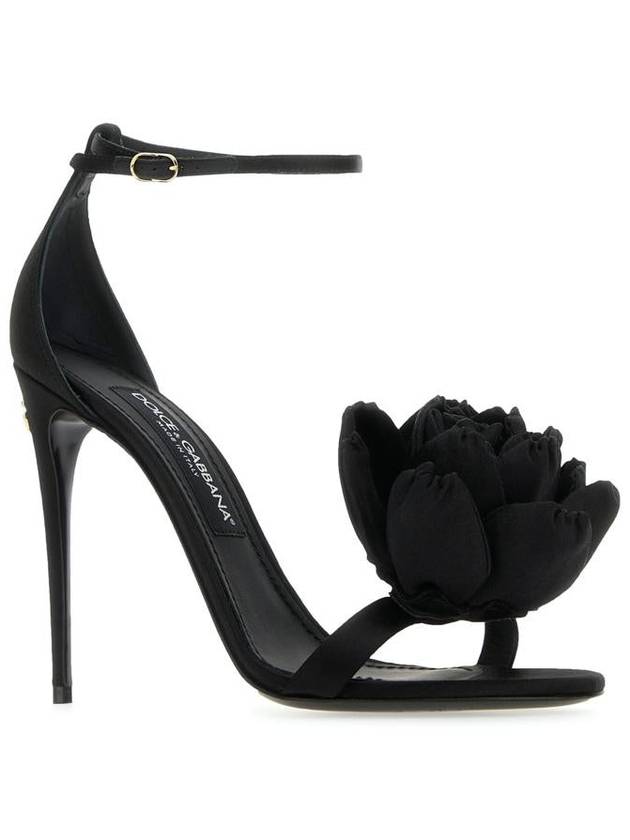 23 fw Satin Sandals WITH Floral Application CR1620AR5728B956 B0650609620 - DOLCE&GABBANA - BALAAN 3