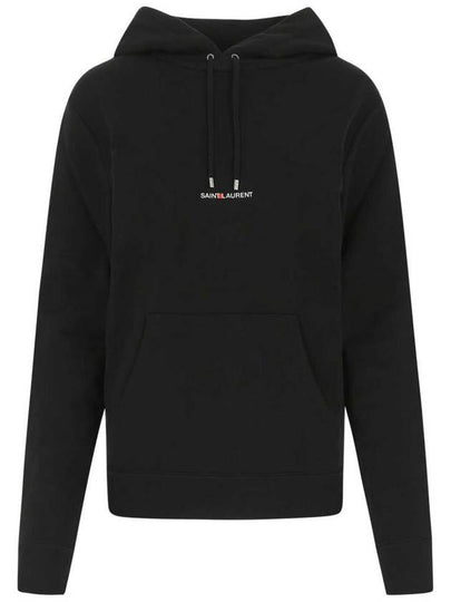 Signature Logo Hooded Top Black - SAINT LAURENT - BALAAN 2