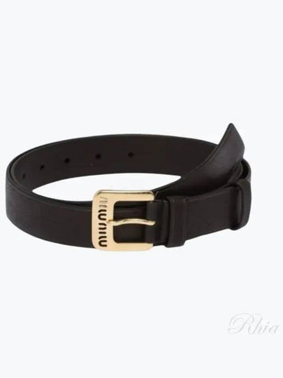 Nappa Leather Belt Black - MIU MIU - BALAAN 2