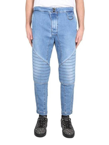 Denim Straight Pants AH1MH165 DC996FF BLUE - BALMAIN - BALAAN 1