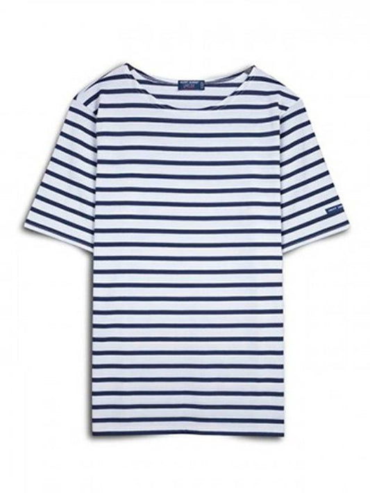 Levant Modern Striped Short Sleeve T-Shirt Marine - SAINT JAMES - BALAAN 1