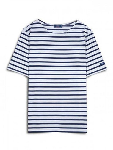 Levant Modern Striped Short Sleeve T-Shirt Marine - SAINT JAMES - BALAAN 1