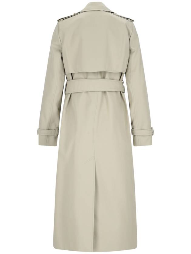 Cotton Blend Trench Coat Ivory - BURBERRY - BALAAN 3