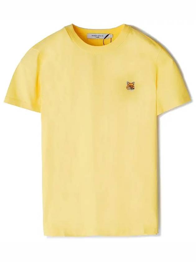 Fox Head Patch Short Sleeve T-Shirt Soft Yellow - MAISON KITSUNE - BALAAN 2