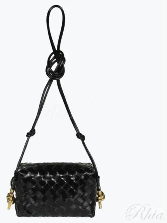 Intrecciato Loop Camera Mini Shoulder Bag Black - BOTTEGA VENETA - BALAAN 2