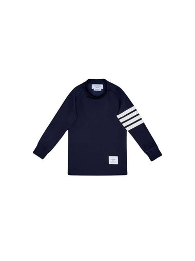 Thom Browne Kids 4-Bar Light Weight Scuba Tech Long Sleeve Rash Guard Navy - THOM BROWNE - BALAAN 1