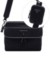 Re-Nylon Saffiano Leather Shoulder Bag Black - PRADA - BALAAN 3