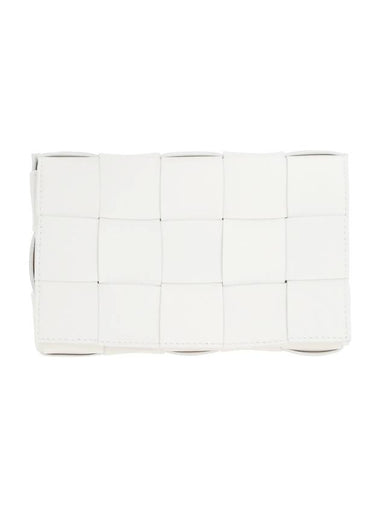 Cassette Intrecciato Small Cross Bag White - BOTTEGA VENETA - BALAAN 1