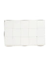 Small Lambskin Leather Cassette Crossbag White - BOTTEGA VENETA - BALAAN 1