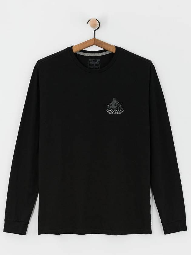 Men's Chouinard Crest Responsibili Long Sleeve T-Shirt Black - PATAGONIA - BALAAN 2