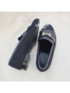 H logo denim leather leather royal loafers moccasins navy black 36 - HERMES - BALAAN 7