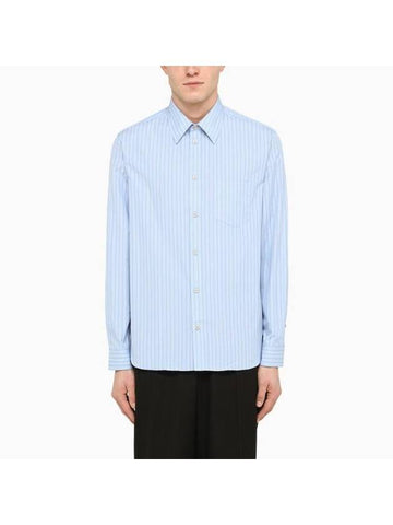 SS23 Blue striped shirt 703396ZAI4C MGUC 4421 - GUCCI - BALAAN 1