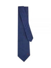 Embroidered Logo Silk Tie Navy - SALVATORE FERRAGAMO - BALAAN 2