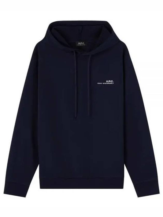 Item H Small Logo Cotton Hoodie Navy - A.P.C. - BALAAN 2