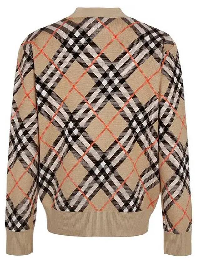 Check Wool Mohair Blend Cardigan Sand - BURBERRY - BALAAN 3