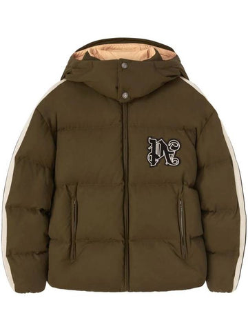 Palm Angels Down Jacket With Monogram - PALM ANGELS - BALAAN 1