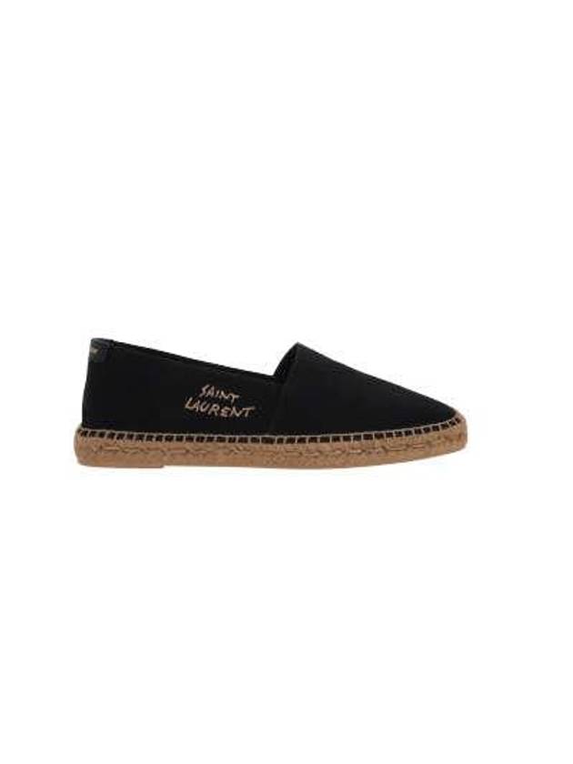 Logo Monogram Espadrilles Black - SAINT LAURENT - BALAAN 4