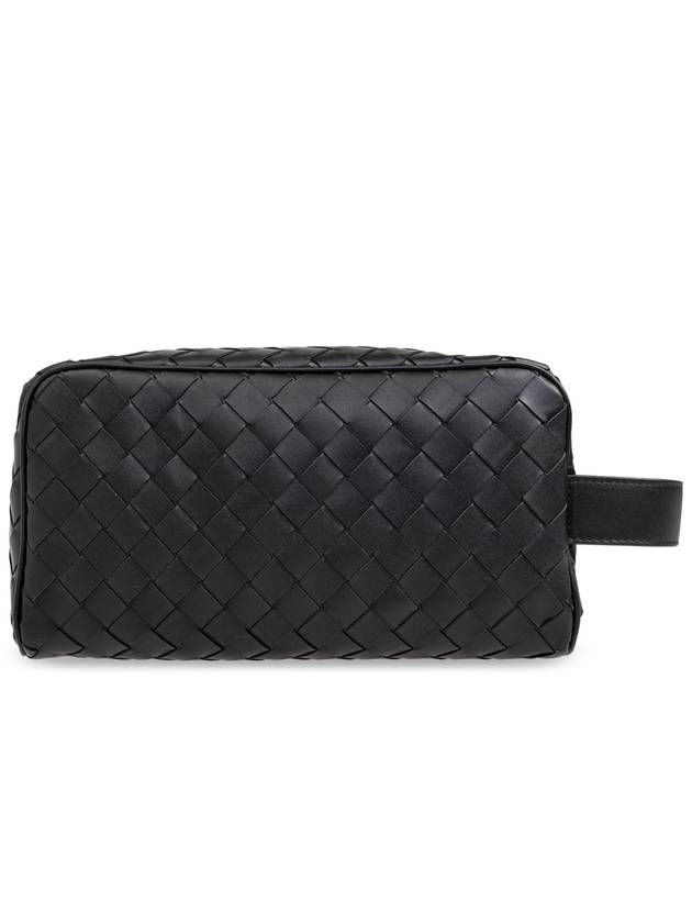 Bottega Veneta Toiletry Bag Intrecciato, Men's, Black - BOTTEGA VENETA - BALAAN 3