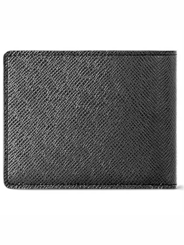 Multiple Taiga Leather Half Wallet Black - LOUIS VUITTON - BALAAN 7