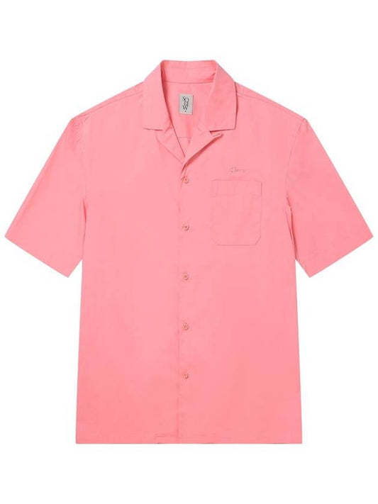 24SS Men's Cotton Overfit Short Sleeve Shirt Pink SWDQECSH01PN - SOLEW - BALAAN 1