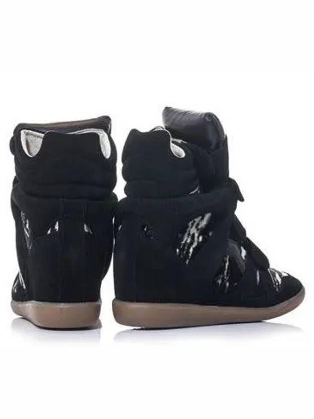 Isabel Marant Beckett Beckett Ponyskin Suede Panel High Top Sneakers - ISABEL MARANT - BALAAN 3