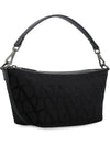 Toile Iconographe Fabric Leather Shoulder Bag Black - VALENTINO - BALAAN 3