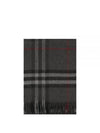 Check Cashmere Scarf Charcoal - BURBERRY - BALAAN 2