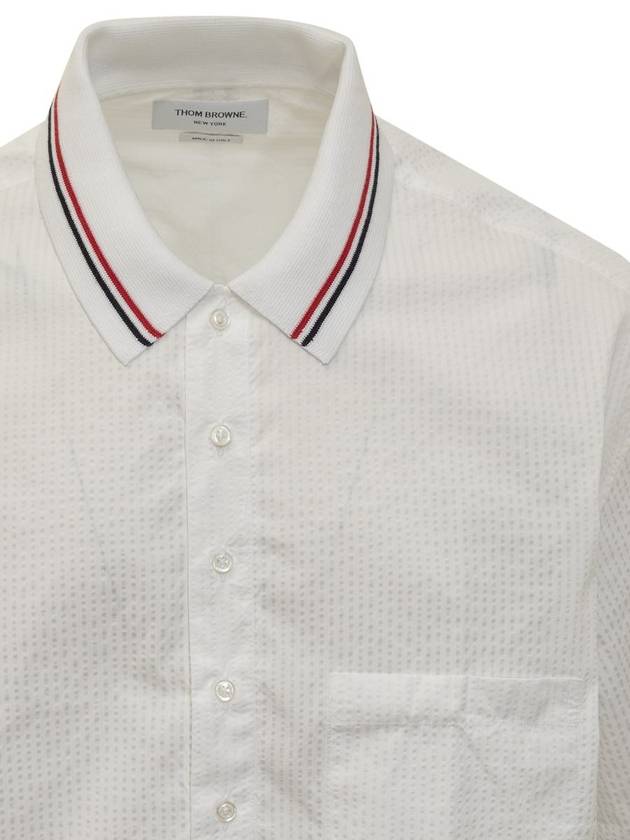 Long Sleeve Shirt MWS317CF0009 100 WHITE - THOM BROWNE - BALAAN 4