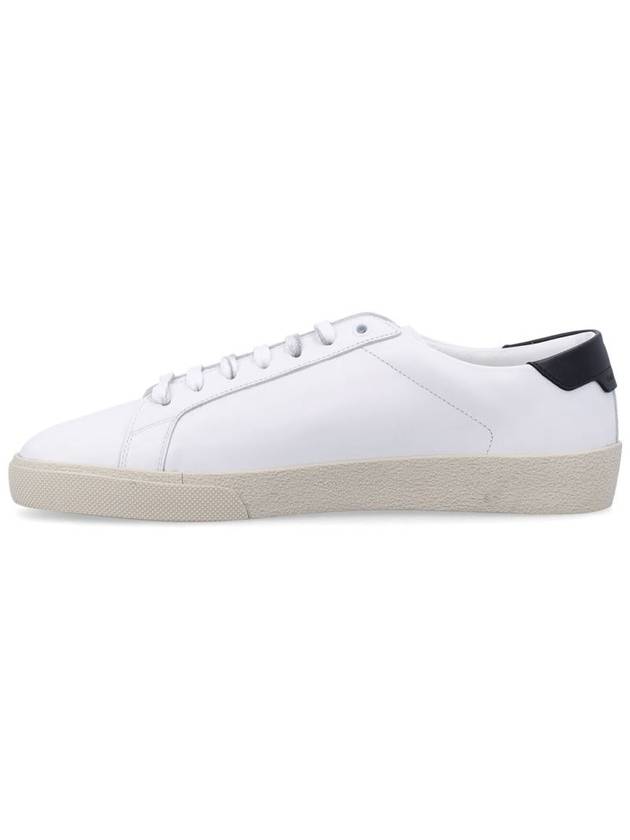 Court Classic SL 06 Leather Low Top Sneakers White - SAINT LAURENT - BALAAN 4