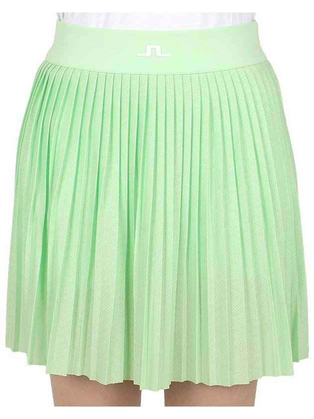 Women's Binx Pleated Skirt Green - J.LINDEBERG - BALAAN 8