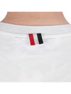 Men's Side Slit Relaxed Short Sleeve T-Shirt White - THOM BROWNE - BALAAN 8