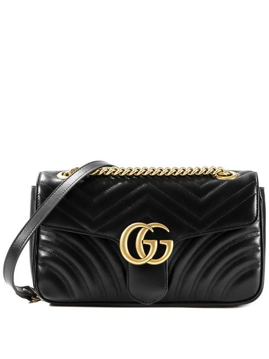 GG Marmont Matelasse Small Shoulder Bag Black - GUCCI - BALAAN 2