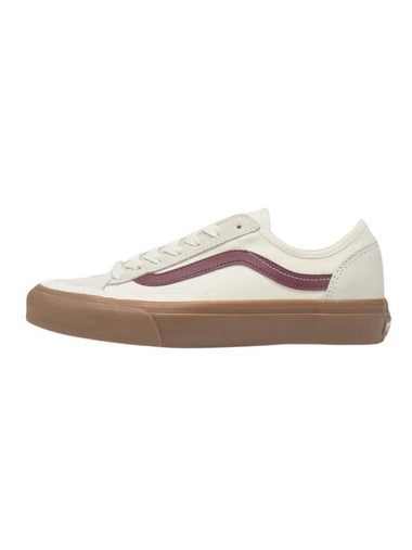 Style 136 Decon VR3 SF Low Top Sneakers Beige Burgundy - VANS - BALAAN 1