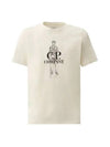 1020 Jersey British Sailor Short Sleeve T-Shirt Beige - CP COMPANY - BALAAN 2