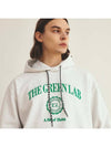 Varsity Graphic Hoodie White Melange Grey - THE GREEN LAB - BALAAN 4